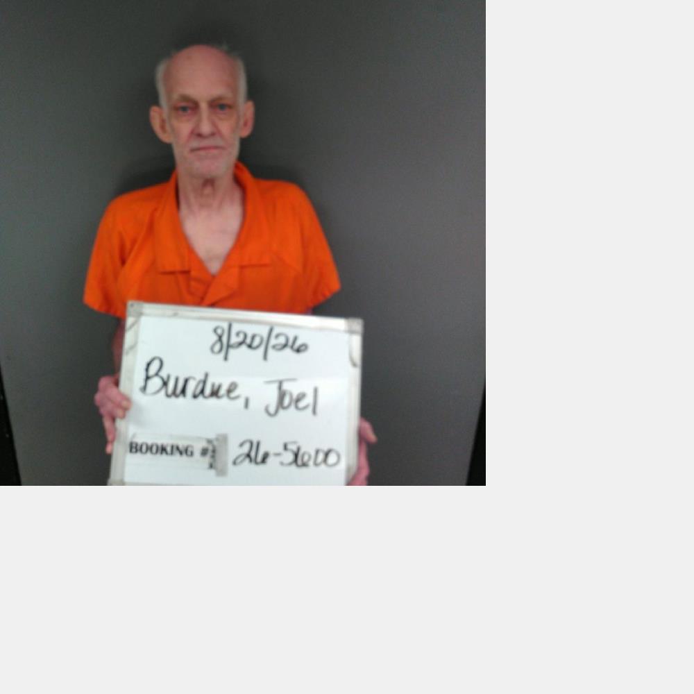 Booking photo of Joel Burdue