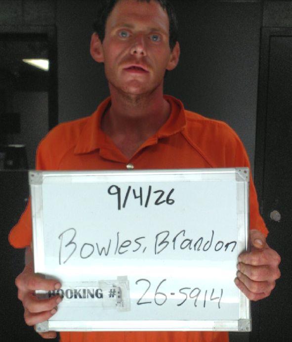 Booking photo of Brandon Bowles