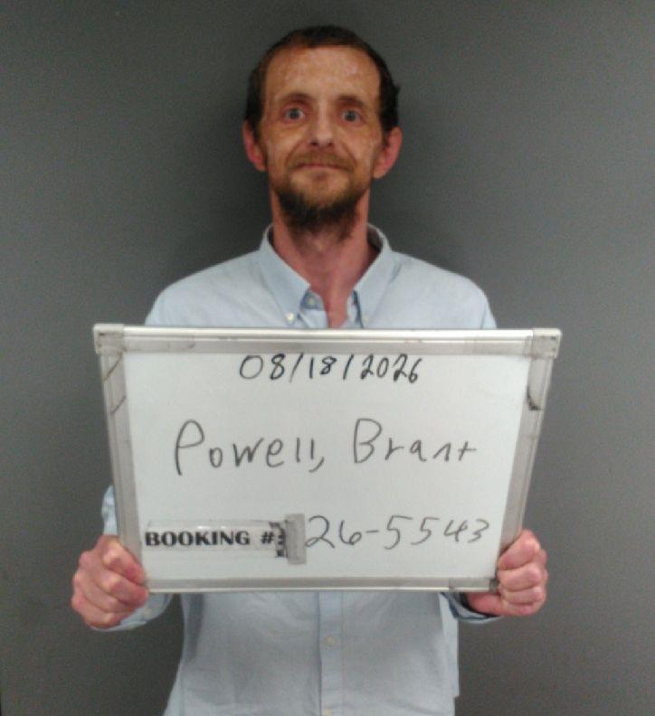 Booking photo of Brant Powell