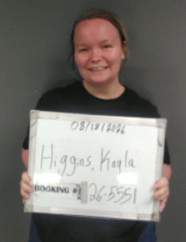 Booking photo of Kayla Higgins