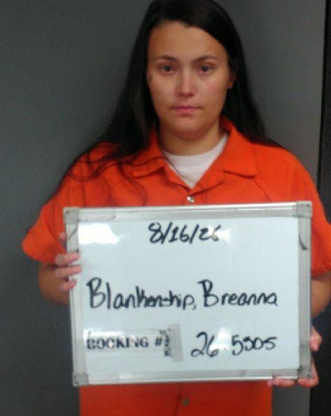 Booking photo of Breanna Blankenship