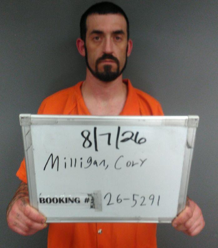 Booking photo of Cory Milligan