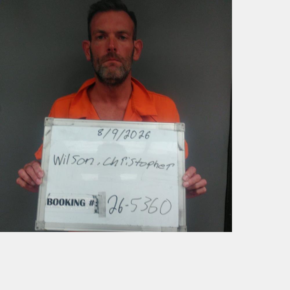 Booking photo of Christopher Wilson