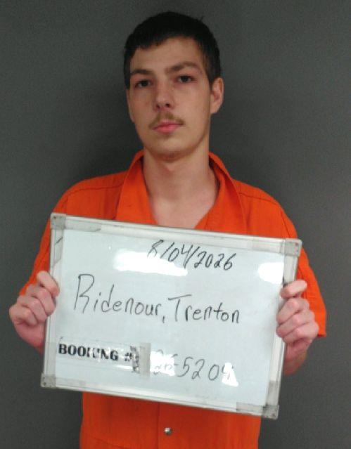 Booking photo of Trenton Ridenour