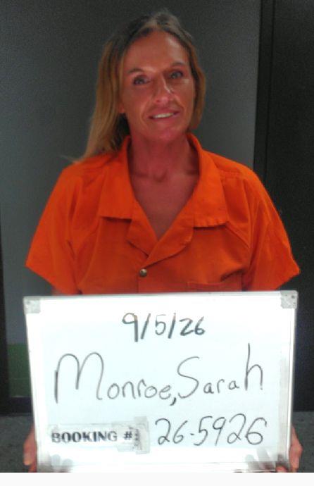 Booking photo of Sarah Monroe