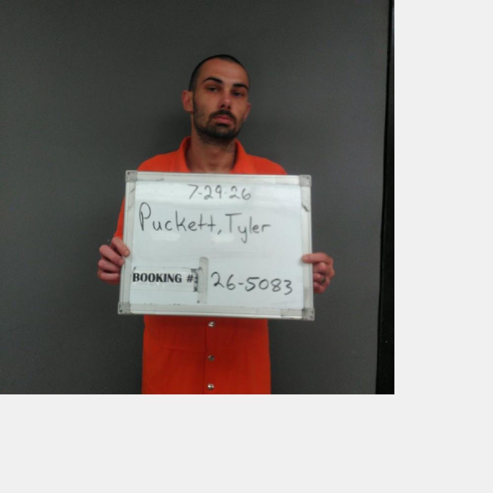 Booking photo of Tyler Puckett