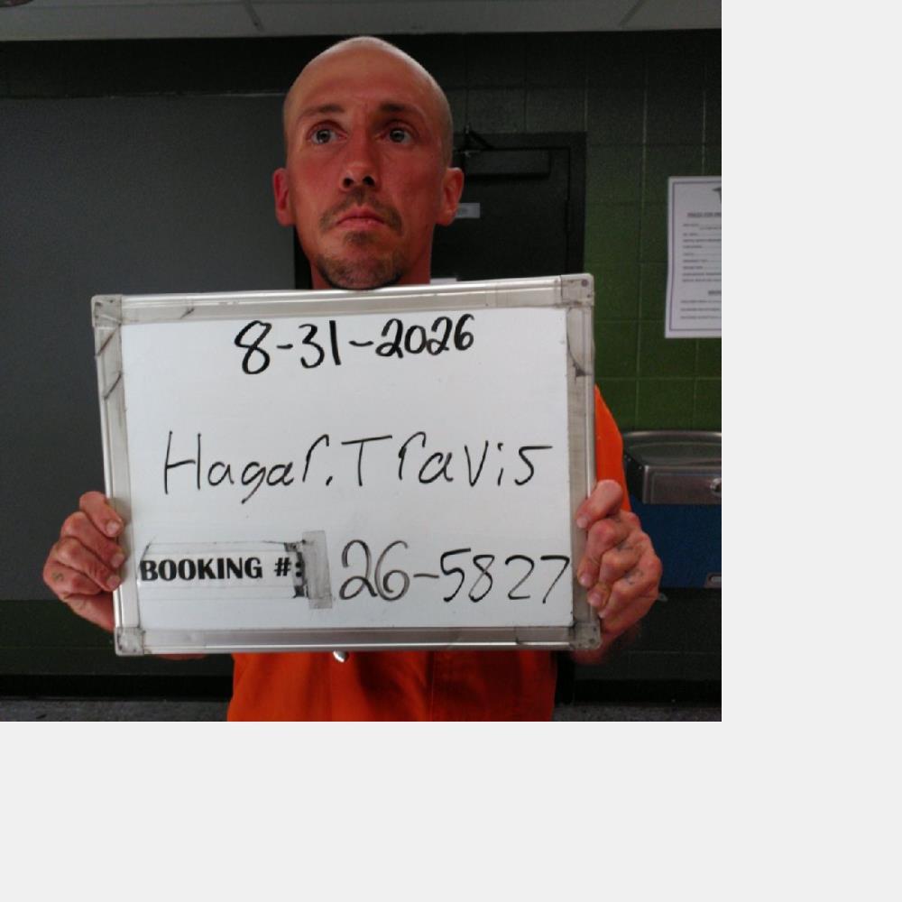Booking photo of Travis Hagar