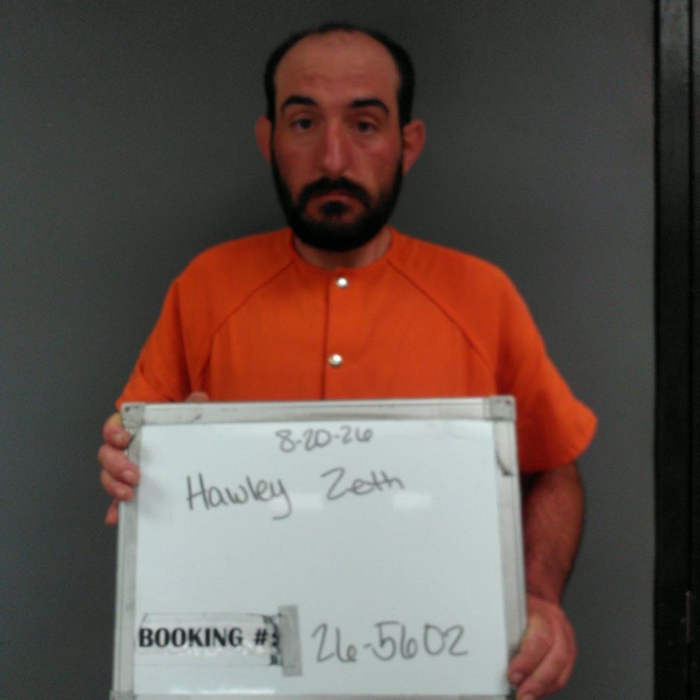 Booking photo of Zeth Hawley