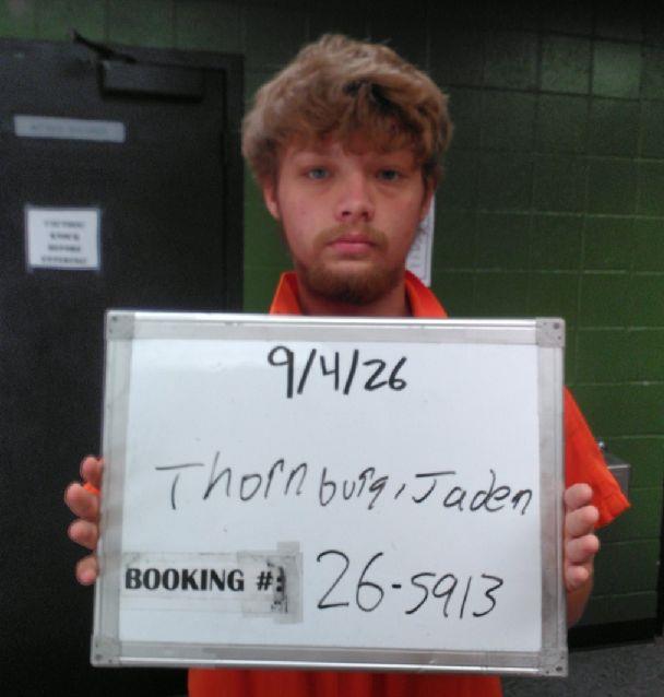 Booking photo of Jaden Thornburg