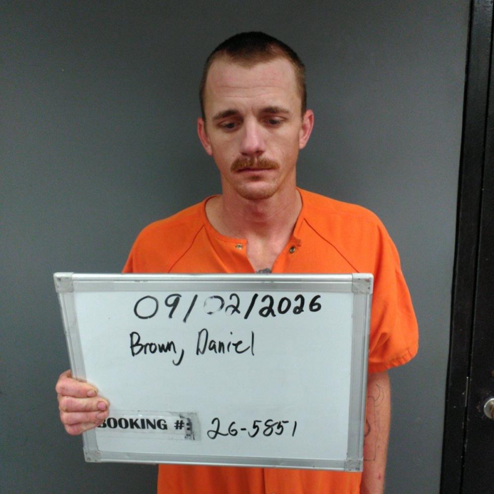 Booking photo of Daniel Brown