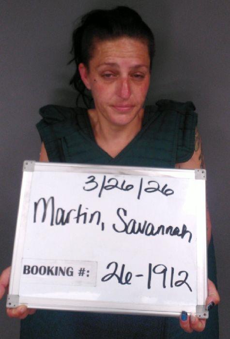 Savannah Martin booking photo
