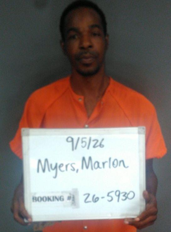 Booking photo of Marlon Myers