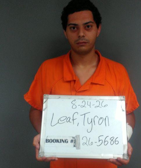 Booking photo of Tyron Leaf