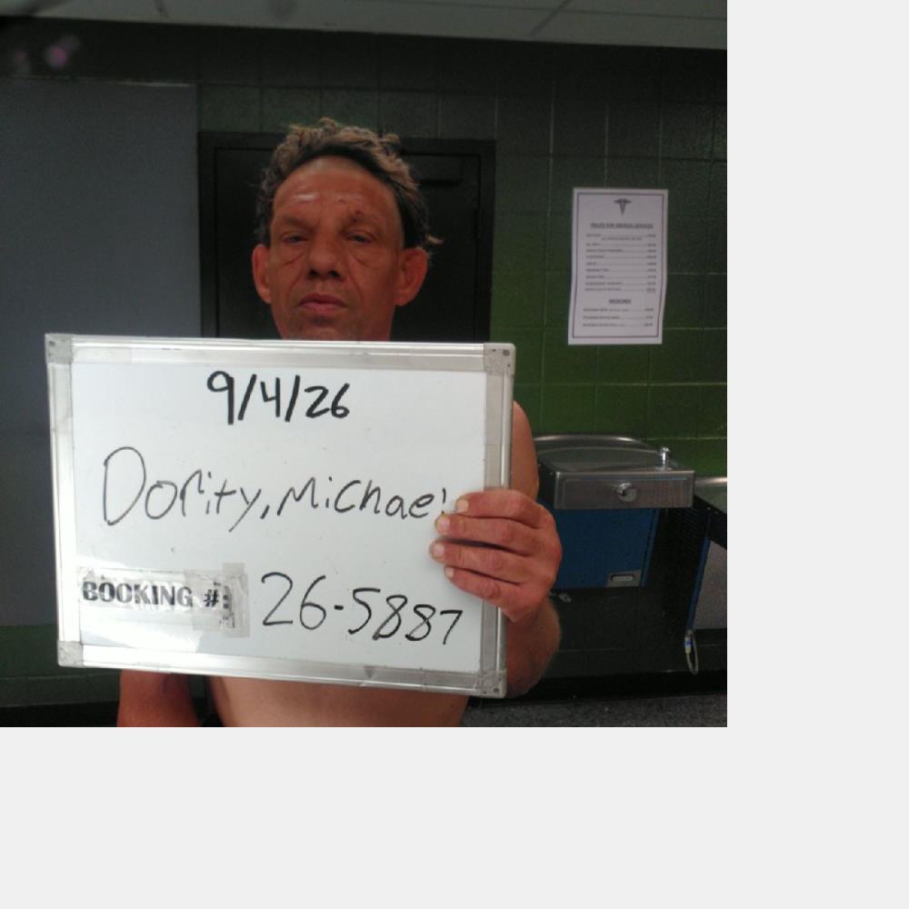 Booking photo of Michael Dority