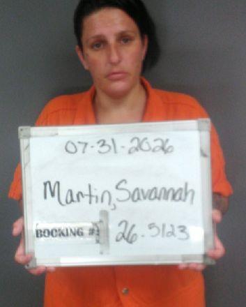 Savannah Martin booking photo