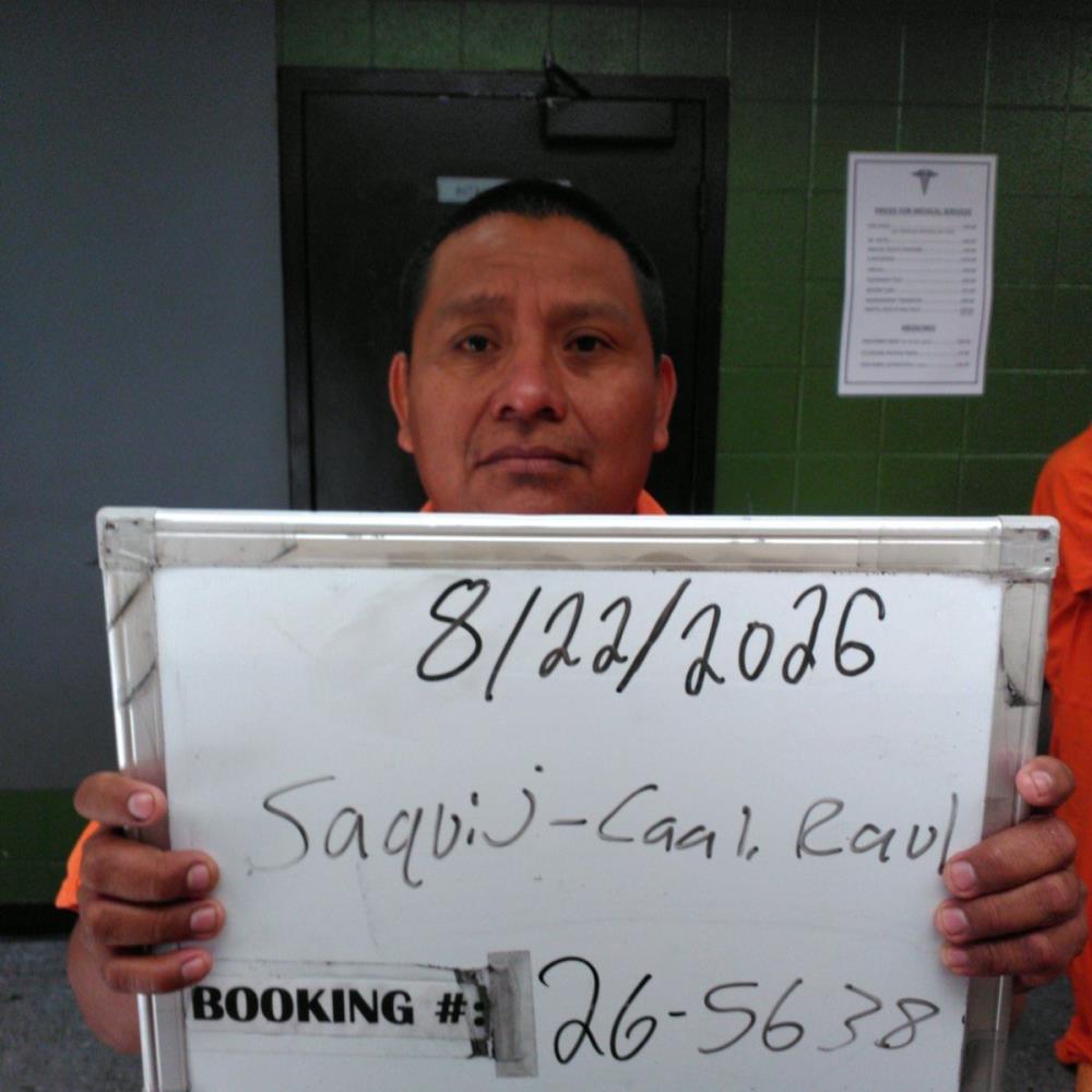 Booking photo of Raul Saquij-caal