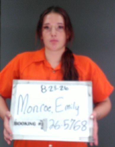 Booking photo of Emily Monroe