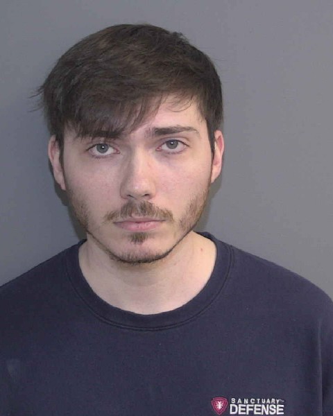Booking photo of Cameron Hinkley
